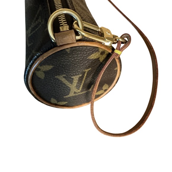 Louis Vuitton Monogram Mini Papillon Pouch Vachetta Strap Vintage - Picture 3 of 10